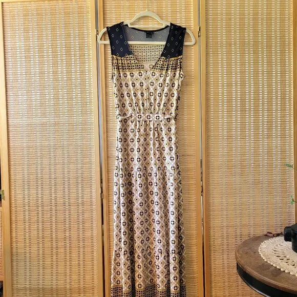 chinese dress ladies En Focus Studio Floral Sleeveless Maxi Dress Women's Size 6  Nearly  Collectibles